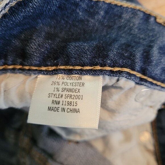 Harper Hallie Medium Wash frayed hem distressed skinny jeans womens size 28 - Picture 6 of 8